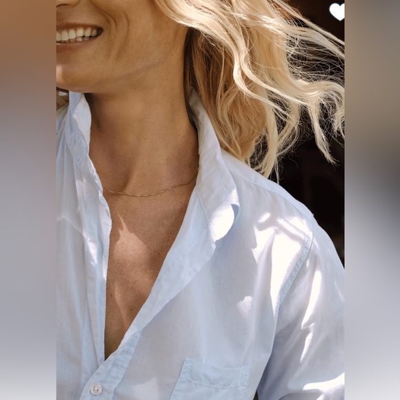 Frank & Eileen Barry Button Up in Shirting Blue, Sz XL - Picture 2 of 15